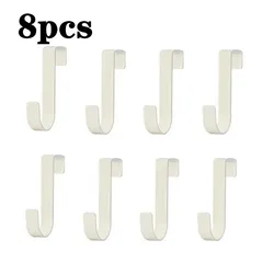 Versatile Over - Door Hanging Rack for Home Organization and Storage (White - 8pcs)