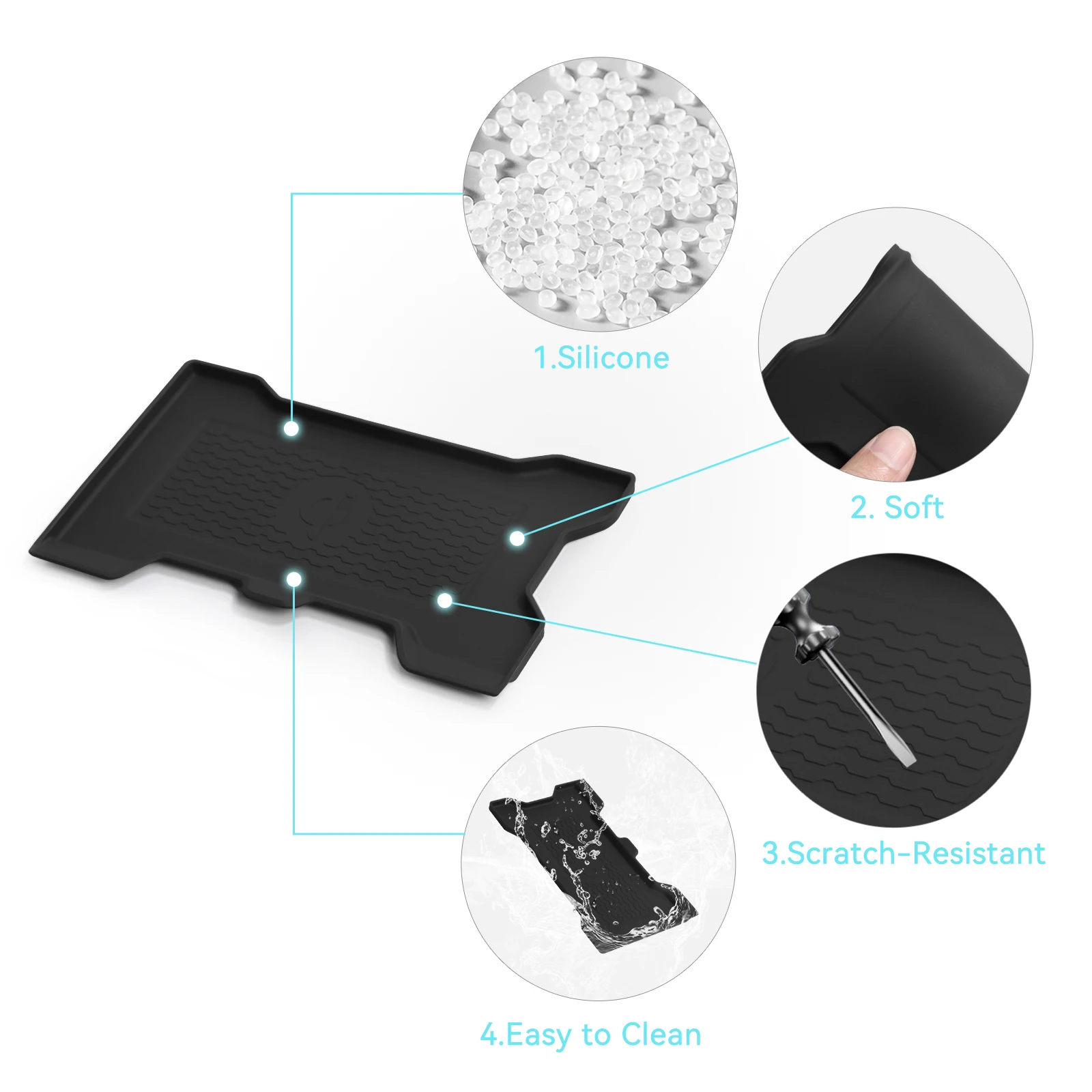 for Mitsubishi Triton Wireless Charging Pad Non-slip Charger Mat Protective Pad Only Fit With Wireless Charging Model wireless charging pad