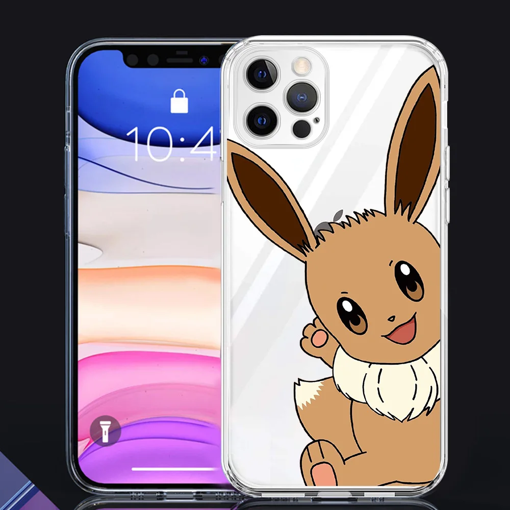 Anime Pokemon Clear Case For Apple iPhone 13 11 12 Pro 7 XR X XS X Max 8 6 6S Plus 5 5S SE 2022 Silicone Phone Coque 13 mini case iPhone 13