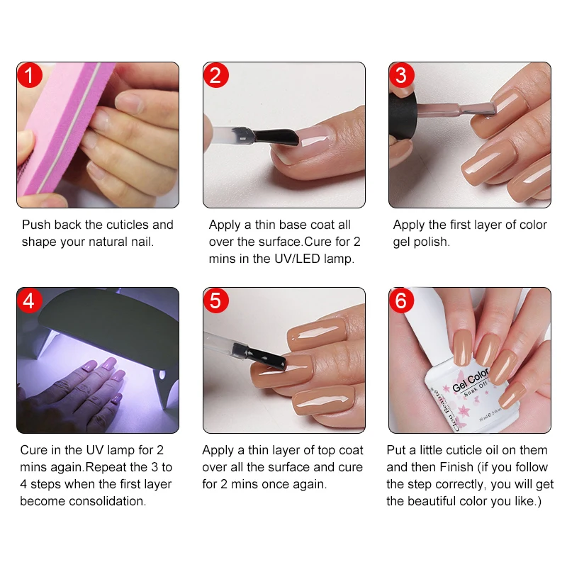 Clou Beaute 15ml Top Base Coat Autumn Gel Nail Polish Vernis Semi Permanent UV Nail Art Lakiery Hybrydowe Manicure Gel Polish 6
