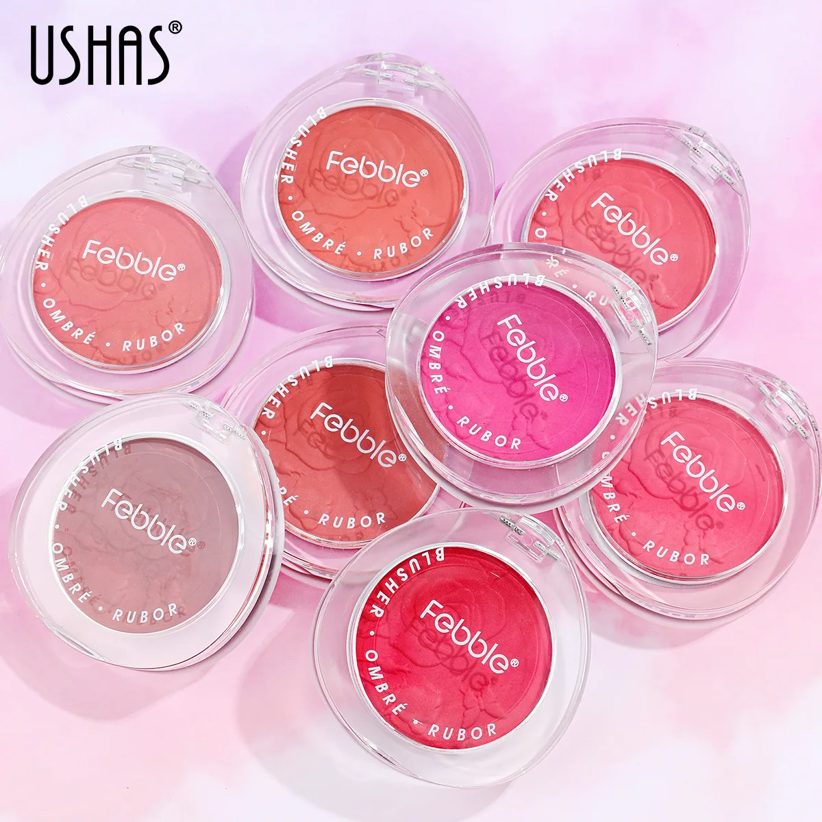 Gradient Blush Waterproof Sweat-proof Blusher Natural Monochrome Blush Palette Long-lasting Face Contour Natural Makeup