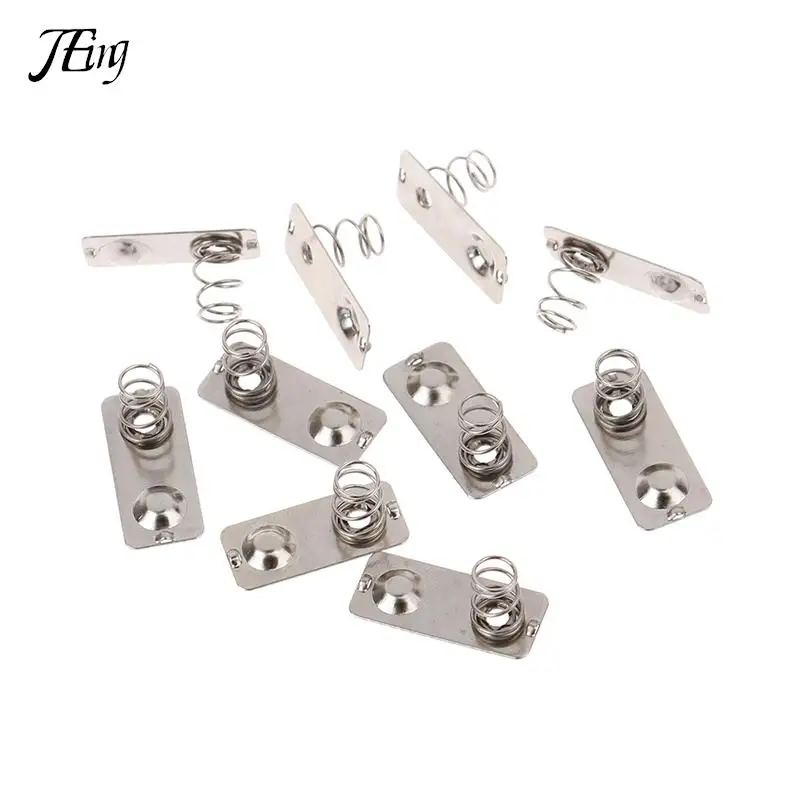 

20pcs/ 21x9mm - + Replacement Metal Batteries Spring Contact Plate Silver Unidirectional Slot For AAA Battery Case