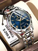  POEDAGAR Top Brand Luxury Man Wristwatch Waterproof Luminous Date Week Men Watches Stainless Steel Quartz Men's Watch Male reloj 
