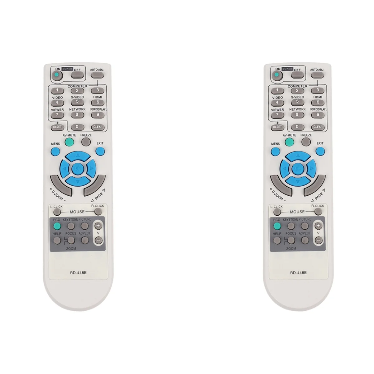 

2X Φ проектор с дистанционным управлением для Nec Projector V260X + V300X + V260 Rd-448E Lt180 + Lt280 Lt380 M230 Rd-448E