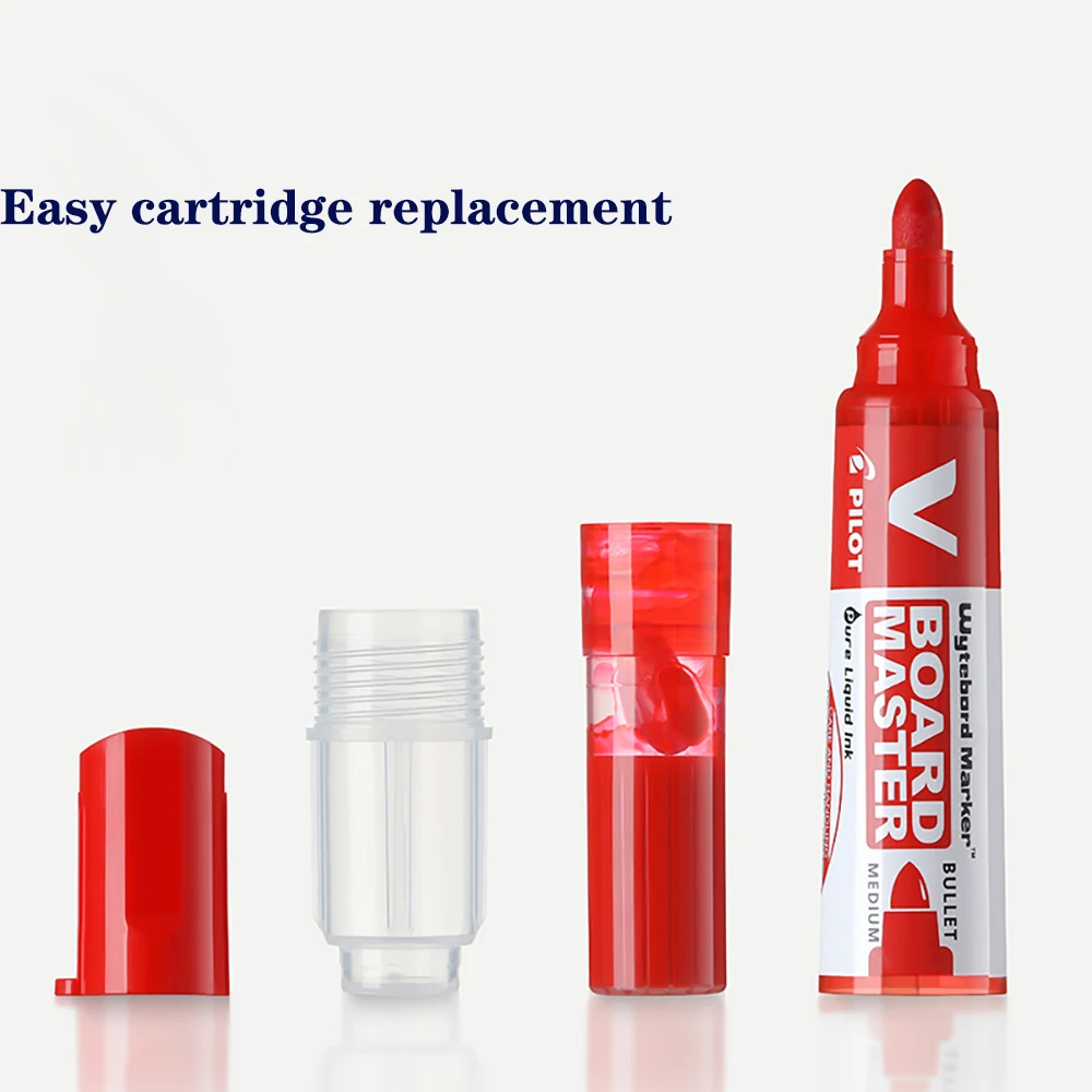 Pilot Whiteboard Marker 2.3mm Medium Bullet Erasable Refillable Liquid Ink School/Office Painting Supplies Teacher Stationery 2