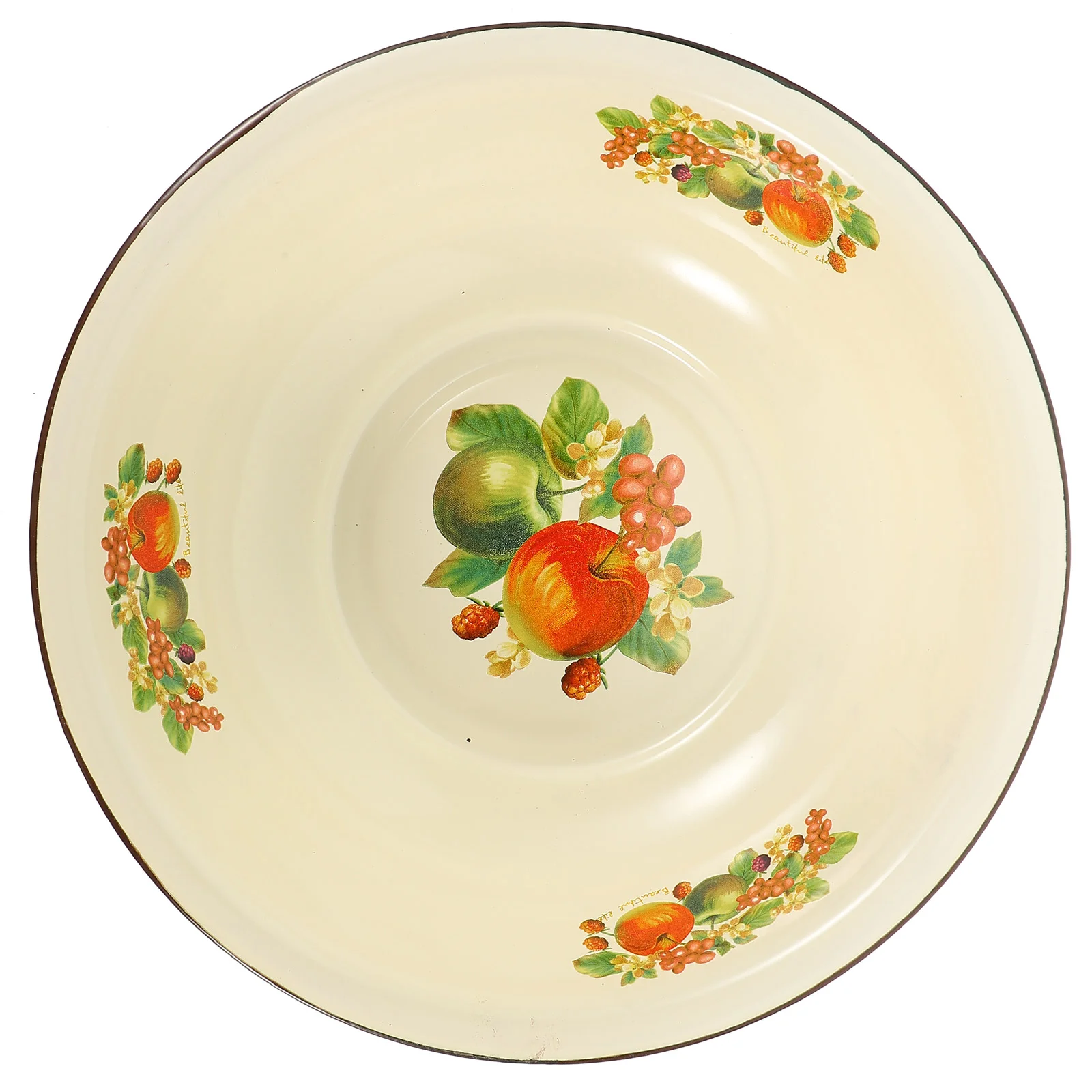 

Retro Enameled Basin Old-Fashioned Household Enamel Basin Thickened Mixing Basin Kitchen Washbasin Supplies (Random Style)