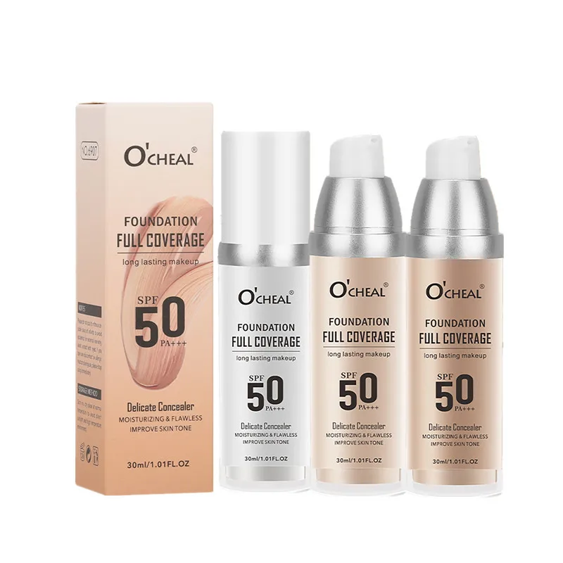 Liquid Foundation Makeup Cosmetics Makeup Cream Color Changing Long-Lasting Moisturizing BB Cream Base for Women