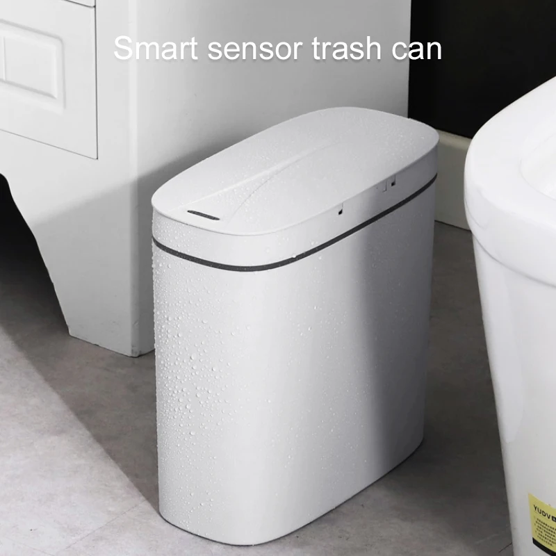 Poubelle intelligente Automatique Imperméable à l'eau Capacité électrique  Déchets Cuisine Salle de bain WC Sens automatique