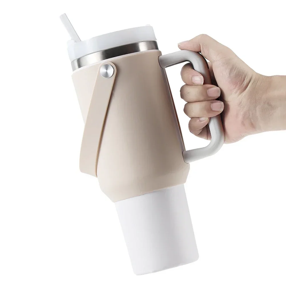 

Защитный чехол для чашки, сумка-переноска для бутылок с водой с портативной ручкой, многоразовая бутылка для воды из силикона для Кубка Стэнли, 40 унций