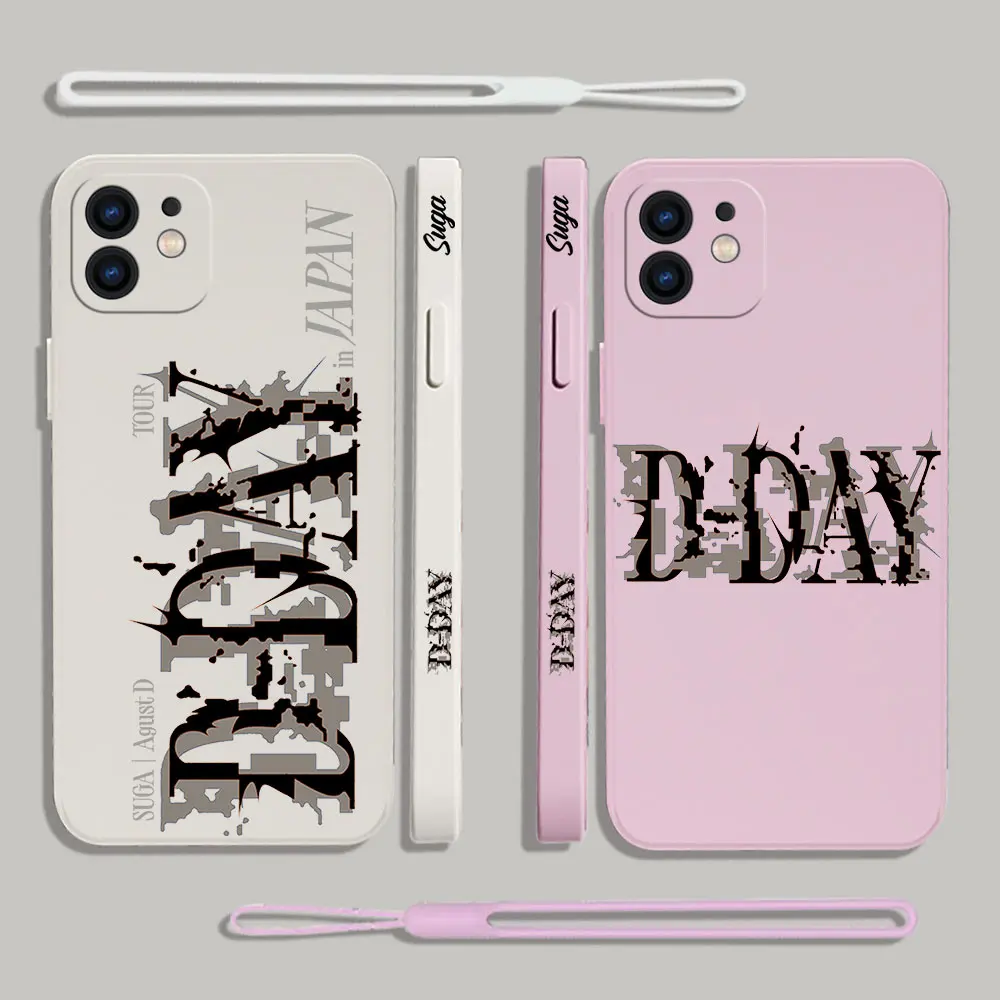 

Threebase Phone Case Suga D-DAY Samsgun For Xiaomi Redmi Note 12 11 11T 10 10S 9 Pro Plus 10C 9A K40 K50 4G 5G With Hand Strap