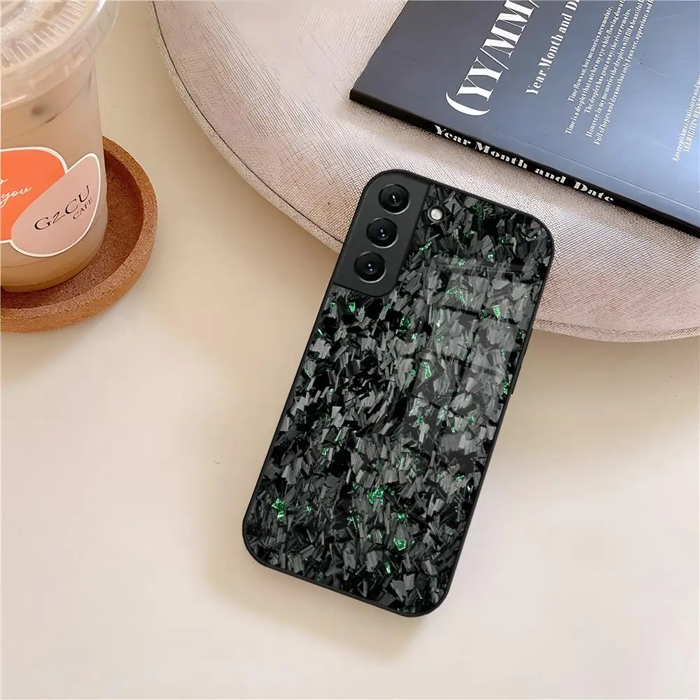 Premium Forged Carbon Fiber Phone Case with Glass Finish