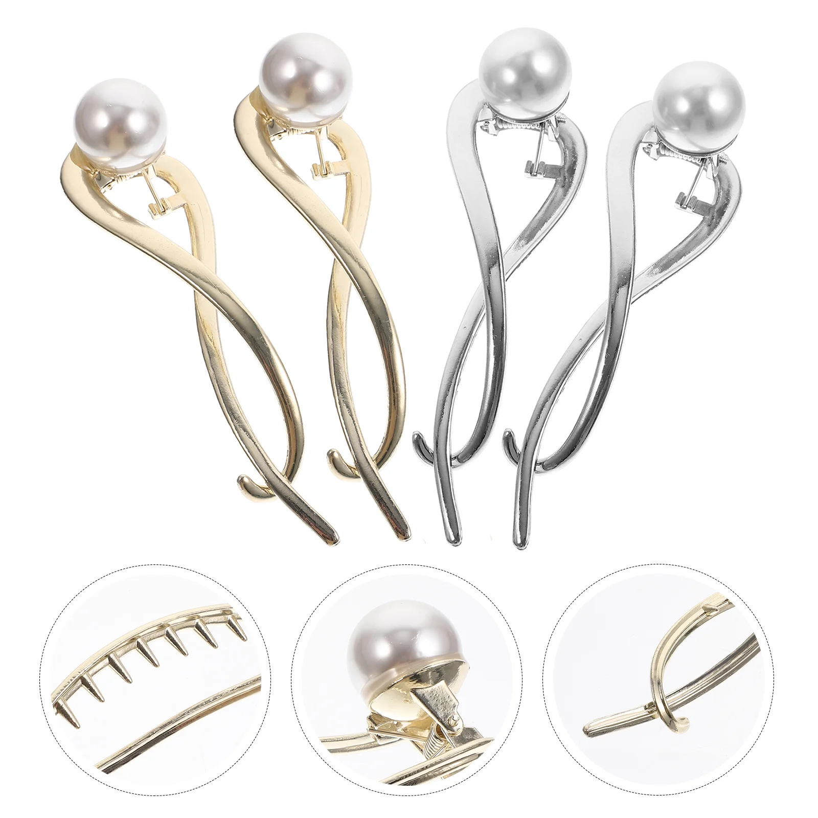 

4Pcs Girls Hair Barrettes Girls Headdresses Fashionable Hair Clamps Styling Hair Clips