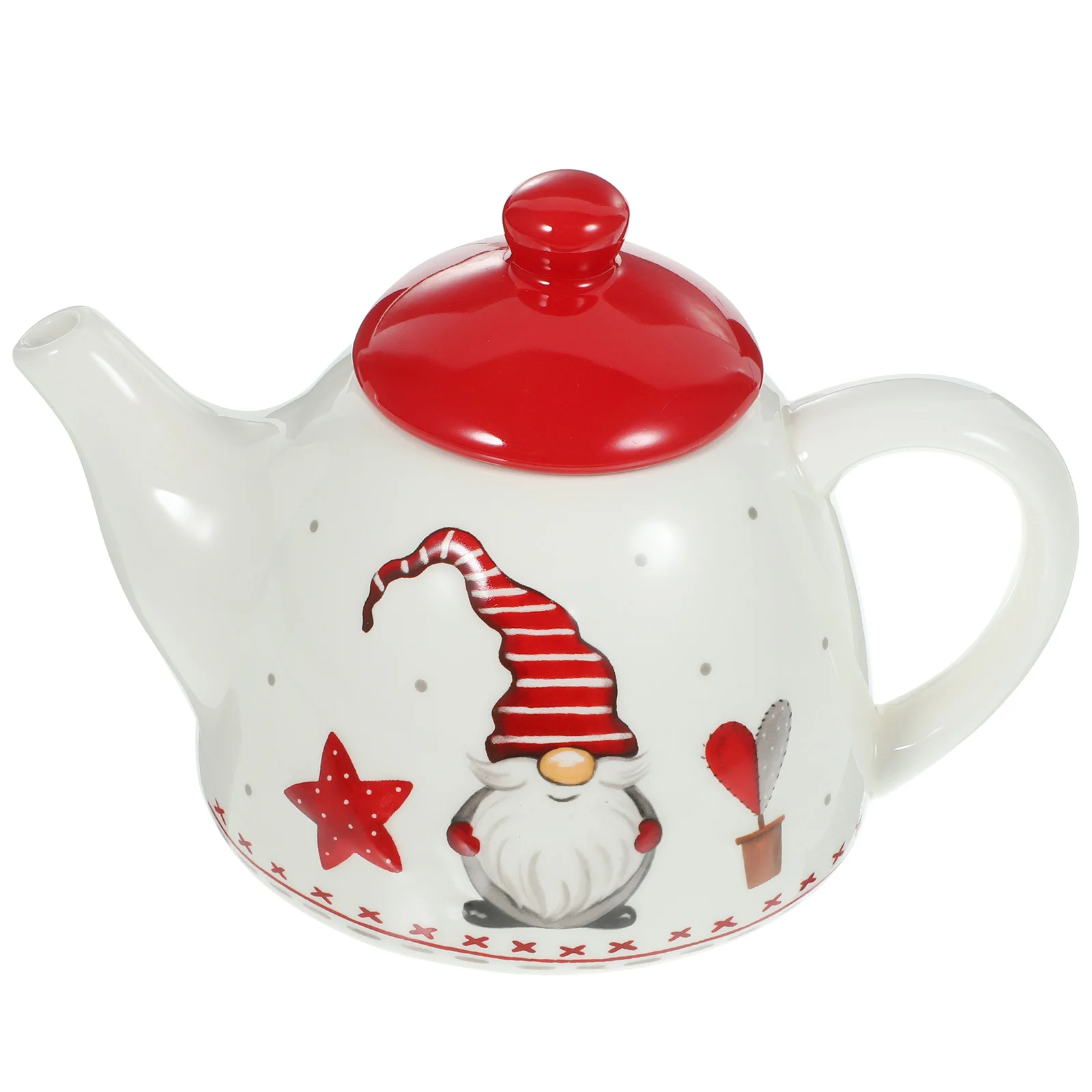 

Christmas Teapots Ceramic Coffee Kettle Santa Gnome Design Farmhouse Milk Pot Xmas Porcelain Loose Leaf Pot Nordic