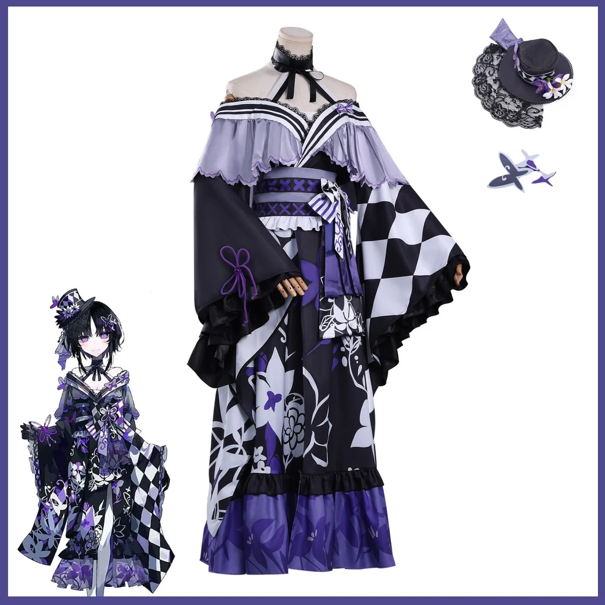 Magical Girl Witch Trial: Houshou Maago | Traditional Japanese Kimono Cosplay Costume Set 37 Traditional Japanese Kimono Cosplay Costume for Women