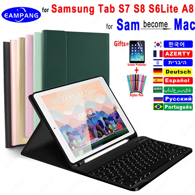 Étui pour tablette avec clavier, housse pour Samsung Galaxy Tab A8 10.5  Dock Lite Tab 10.4 S7 S8 11 S7 Plus S7 S8 - AliExpress