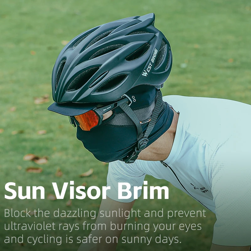 WEST BIKING 여름 사이클링 캡(챙 포함) 수분 흡수 오픈탑 선햇 짧은 바라클라바 마스크 UV 보호 스포츠 장비