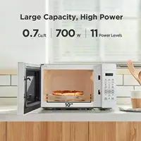 EM720CPL-PM Countertop Microwave Oven with Sound On/Off, ECO Mode and Easy One-Touch Buttons, 0.7 Cu Ft/700W, Pearl Whit 2