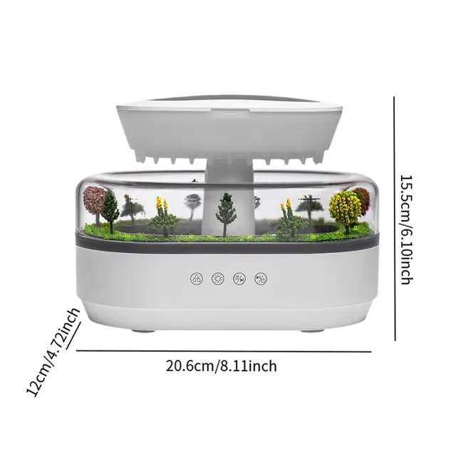 Microlandscape Decor Desktop Humidifier UK 220V Plug Versatile Essential Oil Diffuser 20.6x12x15.5cm for Gym Lightweight Stylish 6