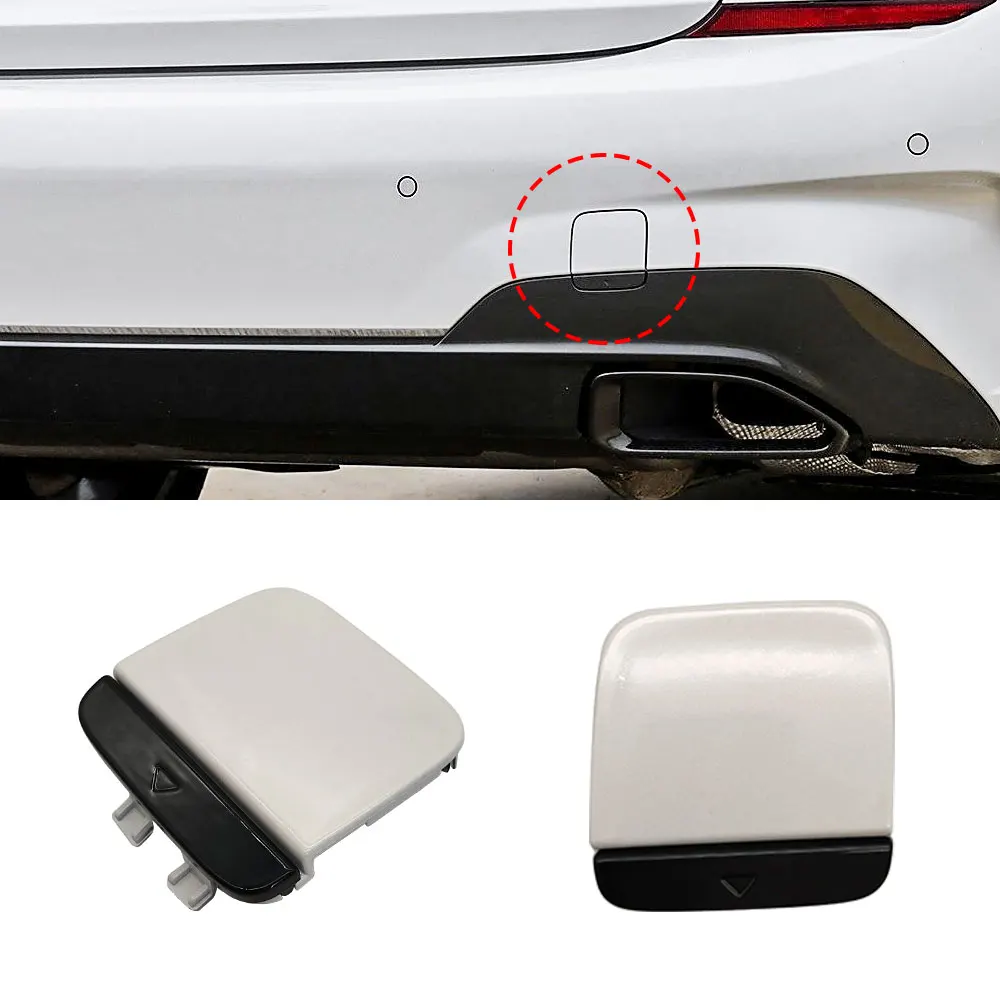 BMW 3 시리즈 G20 M 스포츠 318 320 323 325 328 330 335 51129448791용 자동차 후면 범퍼 견인 고리 커버 캡 블랙 화이트 액세서리