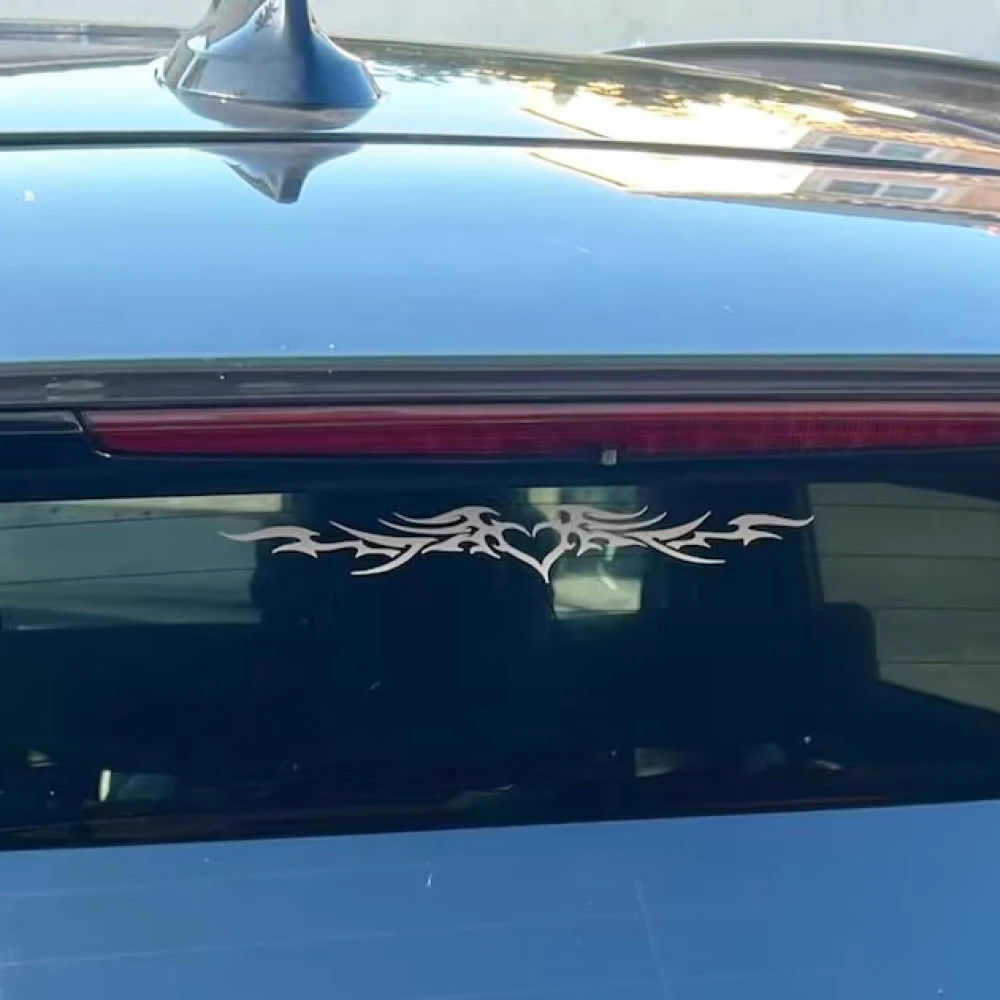 Fire Heart Wings Vinyl Car Decor Stickers - Stylish Auto Bumper and Window Decals
