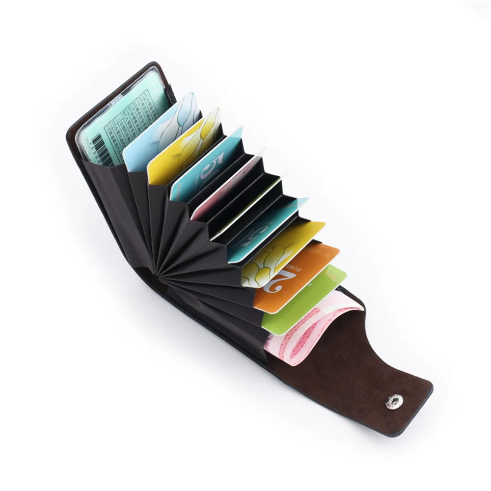 

Fashion Pu Leather Women Men Mini Change Purses Wallets Multi-Card Bank Id Card Holder Large Capacity Driver'S License Bag