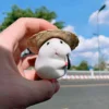 Cute Hamster with Straw Hat Car Ornament,Car Decoration Auto Interior Dashboard Accessories 1