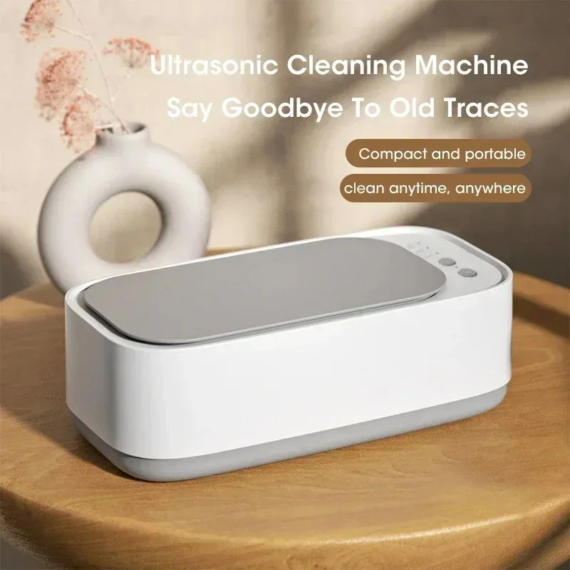Portable Ultrasonic Cleaner Rechargeable 40KHz Deep Clean for Jewelry Eyeglasses Razors Braces Comb Makeup Brush etc