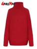 Women's Turtleneck Sweater Oversize Winter Vintage  Knitted Red Sweater Pullover Women Soft Gray Warm Sweater for Women 2024 6