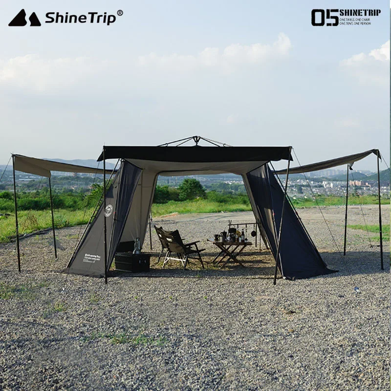 ShineTrip Auto Dome Canopy Series Silver Coated Canopy Oversized Quick Setup Sunproof Camping Auto Dome House Waterproof Tent