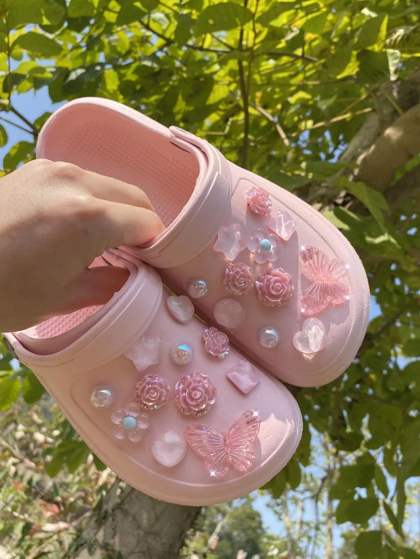 귀여운 팬더 아기 신발 참 사랑스러운 만화 입체 샌들 장식, 어린이 DIY 슬리퍼 구멍 신발 액세서리, 1 개, 신제품 