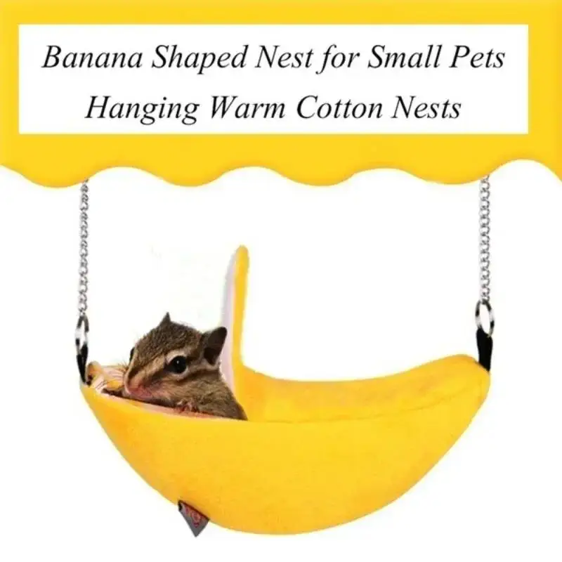 Pet Banana Hamster Rat Hammock Cage House Nest  Warm Small Animal 2