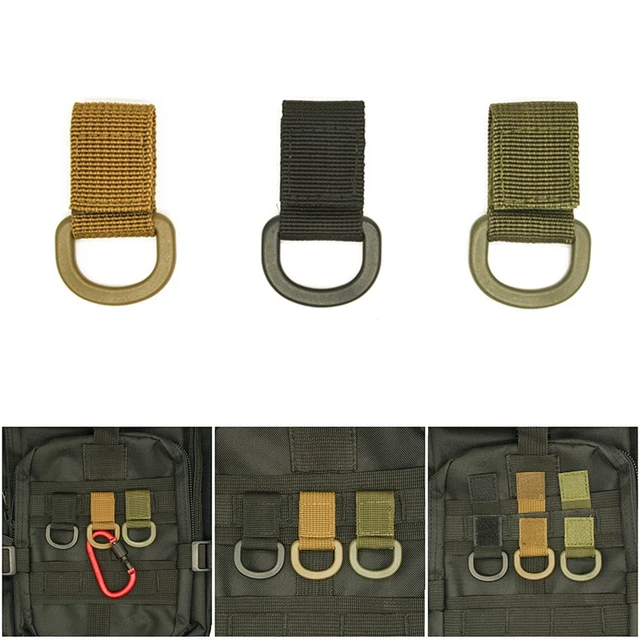 Tactical Multifunction High Strength Nylon Molle Webbing Belt D-Ring  Carabiner