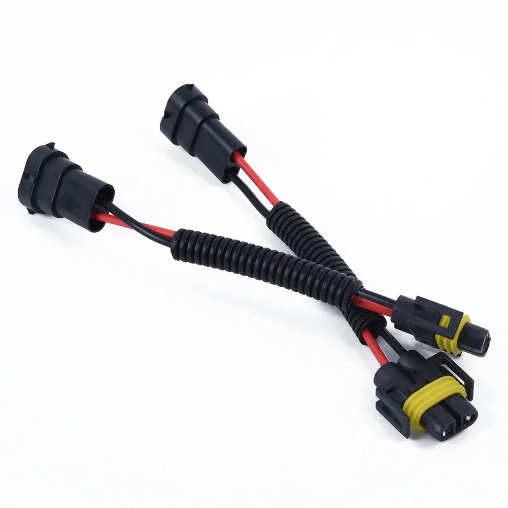 

2pcs Car H11 H8 H9 Wiring Fog Lights Lamp Extension Sockets Adapter Nylon Plugs Pre-wired Male Female Pair Kit