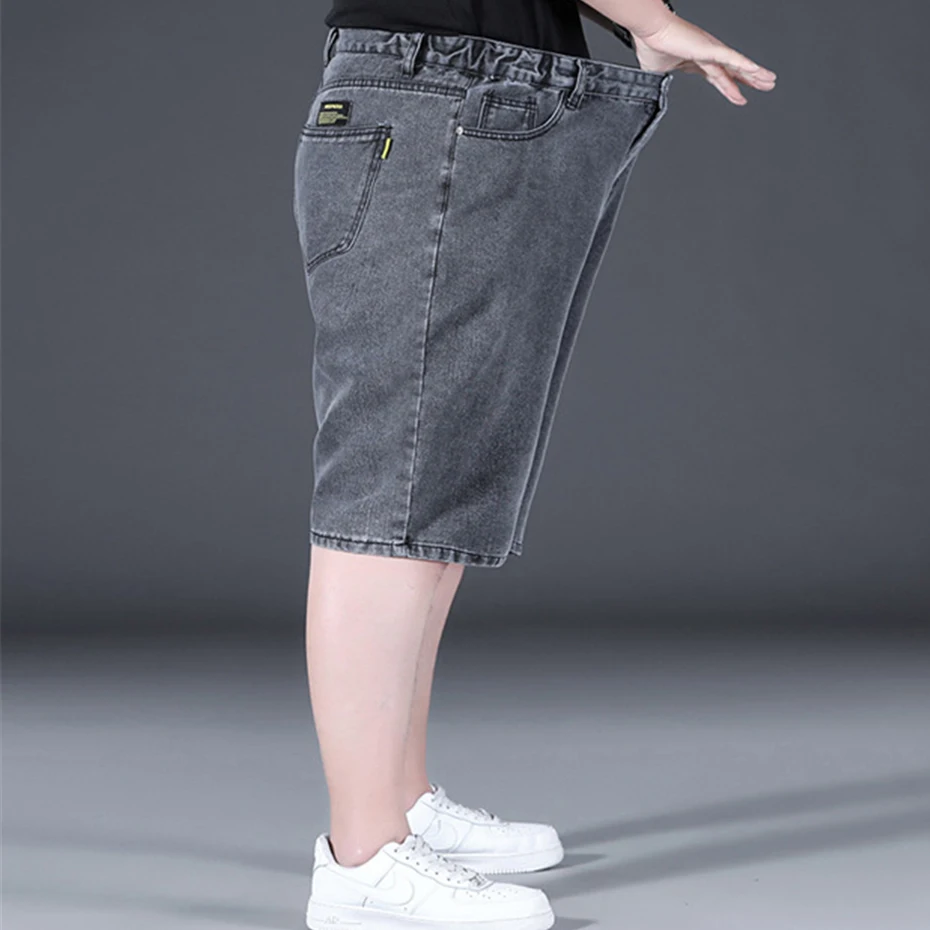 Plus Szie 48 Denim Shorts Men Summer Jeans Shorts Baggy Cargo Fashion Streetwear Short Pants Male Big Size