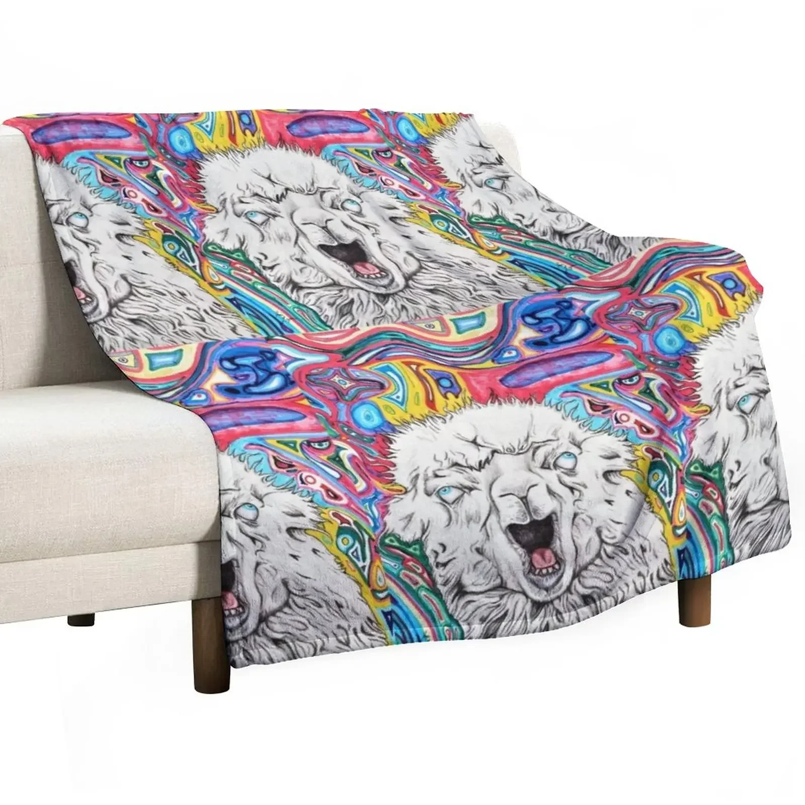 

Neurotic Llama Throw Blanket Shaggy For Sofa Thin Blankets