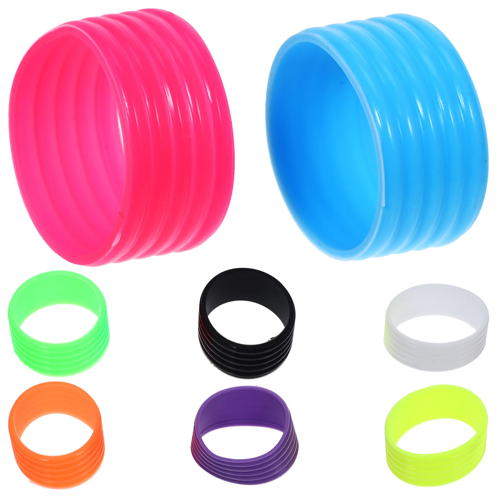 8 Pcs Tennis Racket Anti-slip Ring Professional Overgrip Protector Convenient Rings Elasticity Badminton