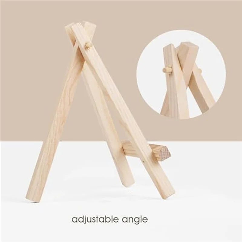 Mini cavalletto da esposizione in legno da 36 pezzi, piccolo cavalletto in legno per piccoli supporti per tela, artigianato per - immagine 4