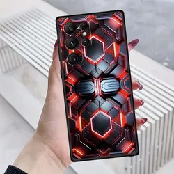 Black Soft TPU Phone Case with Technology Art Illustration - Galaxy S26 Edge (158HA8701HSE)