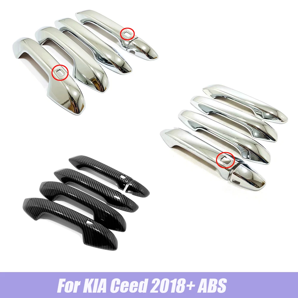 

ABS Chrome For KIA Ceed 2018 2019 Accessories LHD Car door protector Handle Decoration Cover Trim Sticker Car styling 5pcs