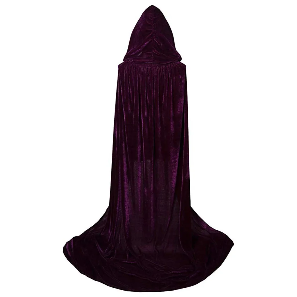 Halloween Cloaks Gothic Hooded Cloak Adult Elf Witch Long Purim Carnival Capes Robe Larp Women Men Vampires Grim Reaper Party — detail image 20