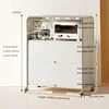 Nordic Minimalist Kitchen Cabinets Small Apartment Storage Cabinet Home Multi-layer Microwave Oven Kitchenware Kitchen Cabinet 6
