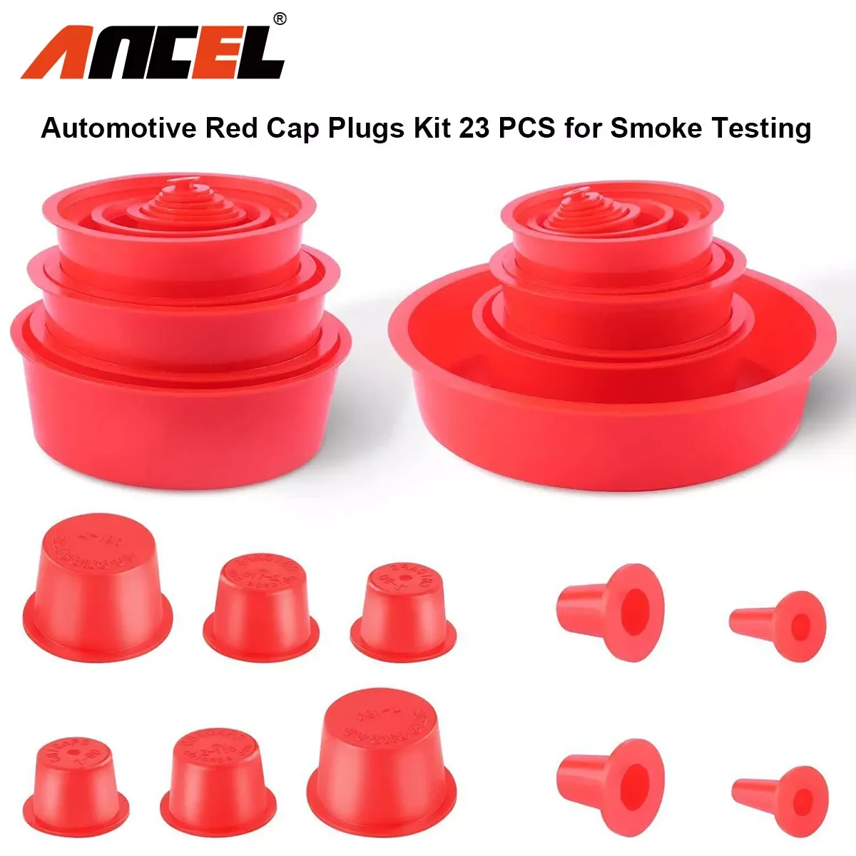 ANCEL Automotive Block Cap Plugs Kit for ANCEL FOXWELL S100 SD201 SD203 S300 S1000 S3000 L300 L3000 All Car Smoke Leak Detector car smoke detector
