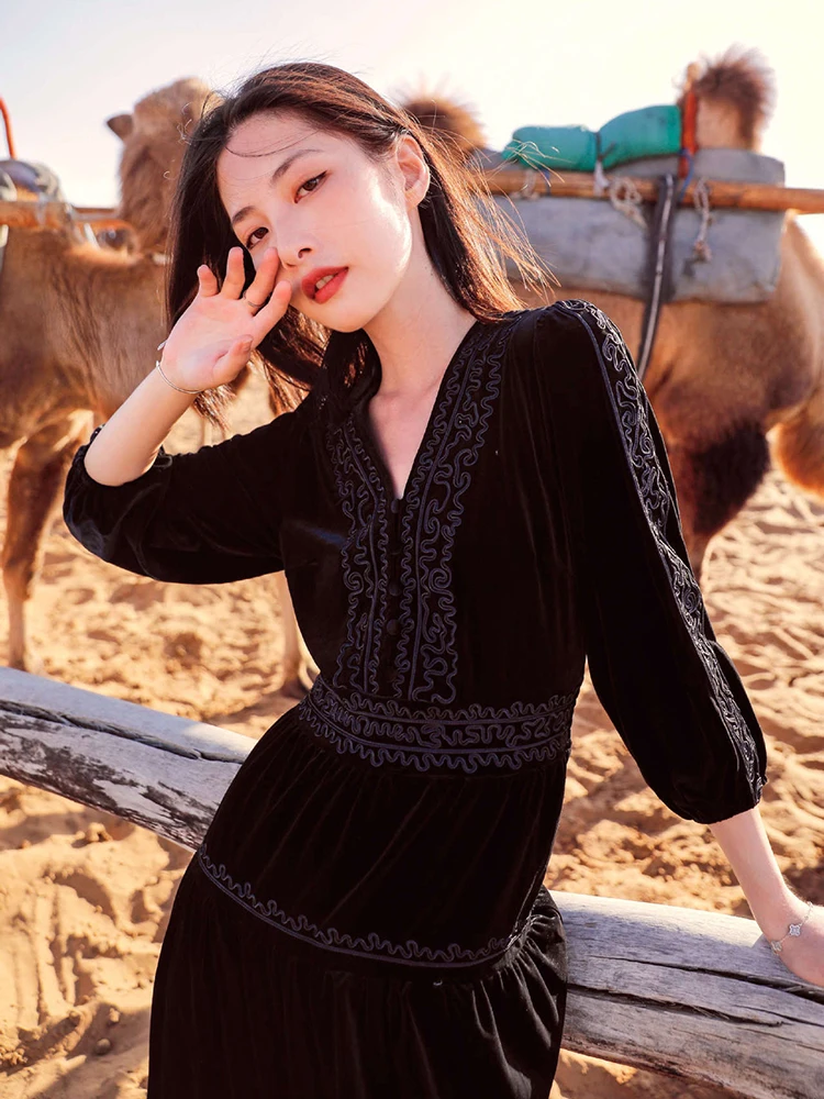 women's holiday velvet dress Zapakasa Women Burgundy Long Party with Sleeves Sheath Formal Dress Classic Match Women's Velvet Dresses | Nordstrom