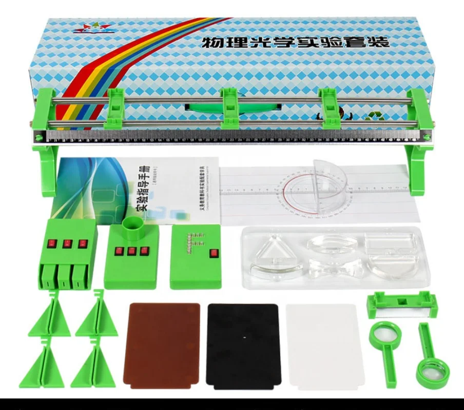 

Physical Lab Optics Experiment Kit Optical Bench Set Concave Convex lens Imaging Pinhole Imaging Light Reflection Dial Slider