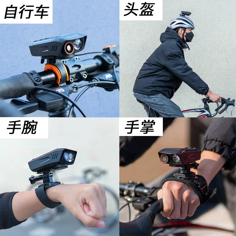 4K Action Camera Motorcycle Bike Helmet Camera HD Screen Dash Cam for Bicycle WiFi Multifunction Sports DV with Light Horn