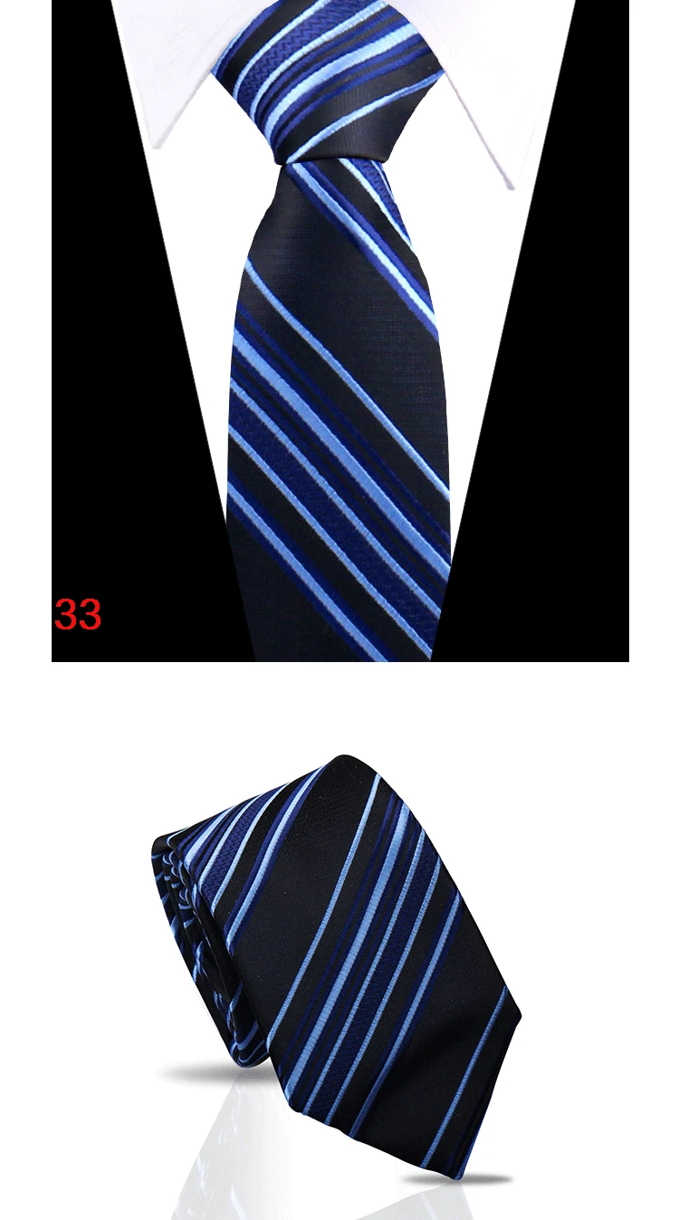 Blue Black Grooms Wedding Neckties Classic Cashew Jacquard For Group Business Annual Meeting Formal Wear Thin Ties For Men – Detail 33