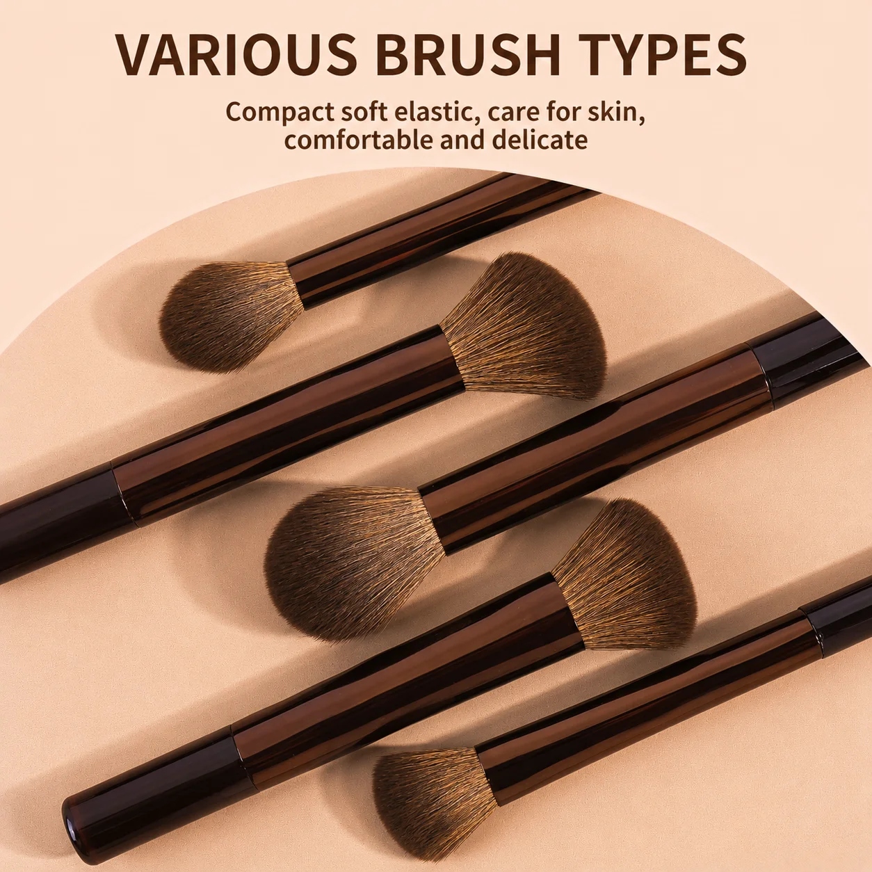 Makeup Brush Set - 18pcs High-Value Multi-Functional - Including 15 Makeup Brushes + 2 Powder Puffs + Makeup Bag - Travel-Friend - 5
