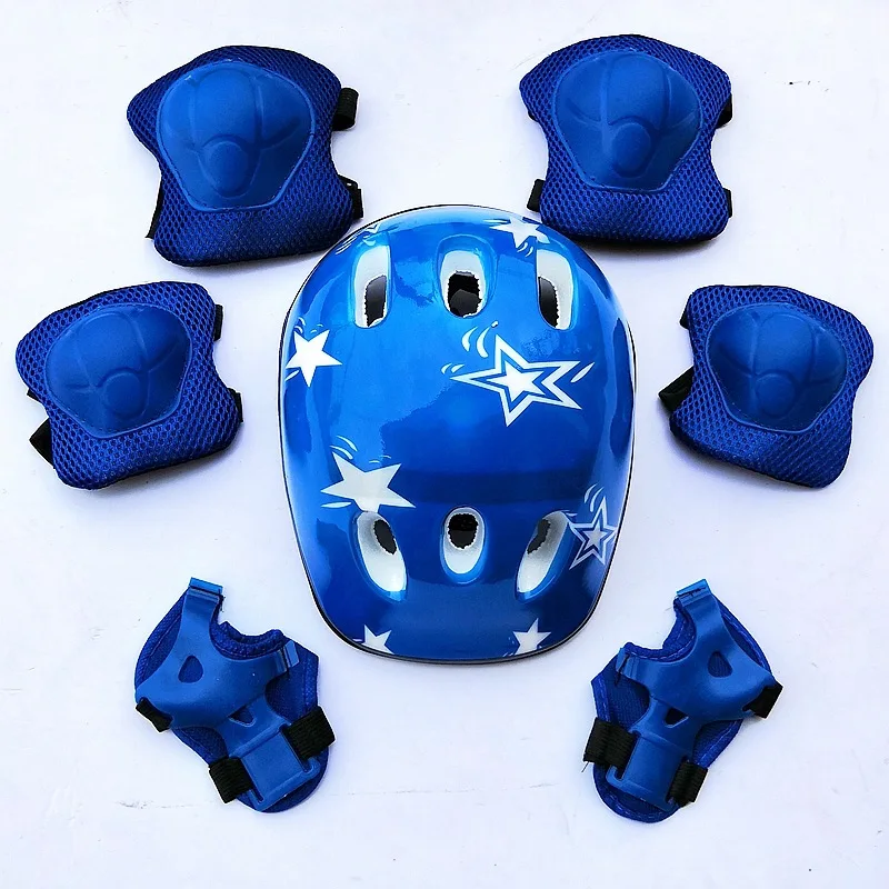 Children's Thickened Knee Protection Roller Skating Helmet Protector Skateboard Balance Car Roller Skateboard Protector Set waterproof knee pads knee pads