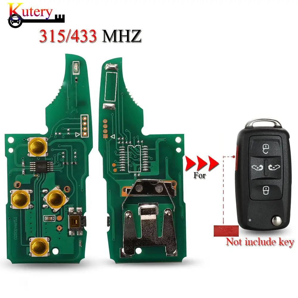 Jingyuqin Flip Folding Remote Car Key Circuit Board For Volkswagen jingyuqin-flip-folding-remote-car-key-circuit-board-for-volkswagen