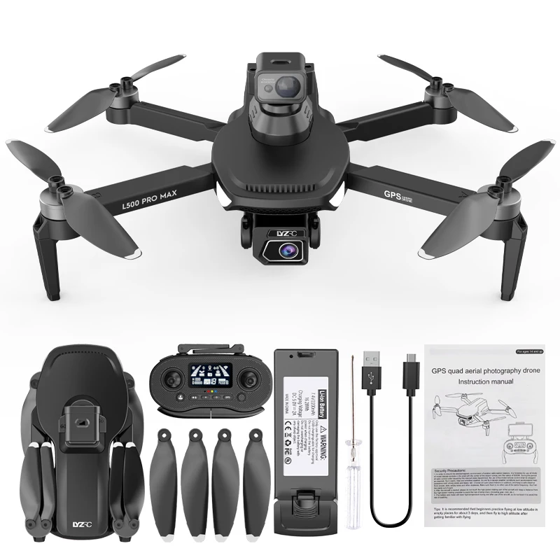 L500 프로 맥스 전문 드론, 4K ESC 듀얼 카메라, 360 ° 레이저 장애물 회피, 브러시리스 모터, GPS, RC 쿼드콥터, 미니 드론 장난감